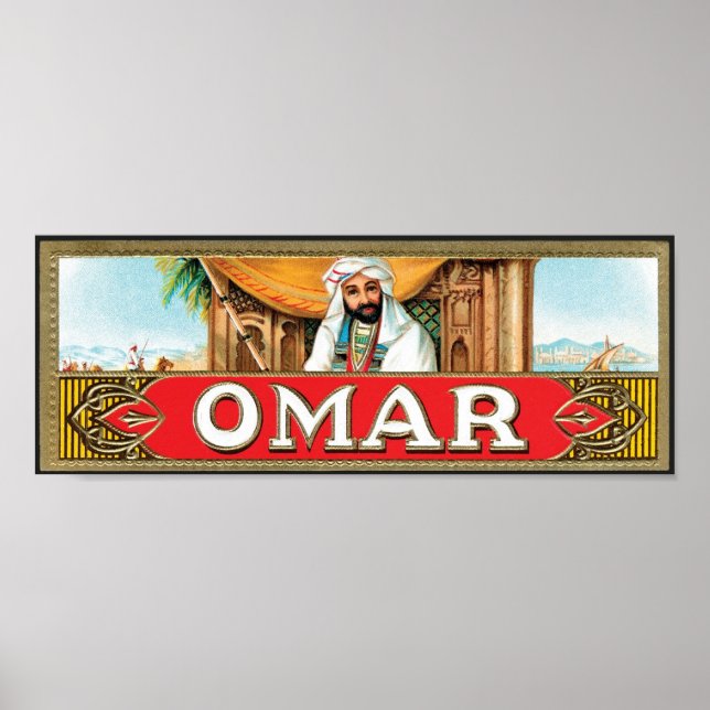 Affiche Étiquette Omar Cigar 2 (Devant)