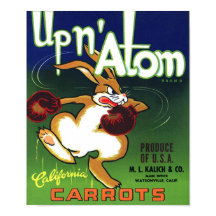 Étiquette vintage Carottes