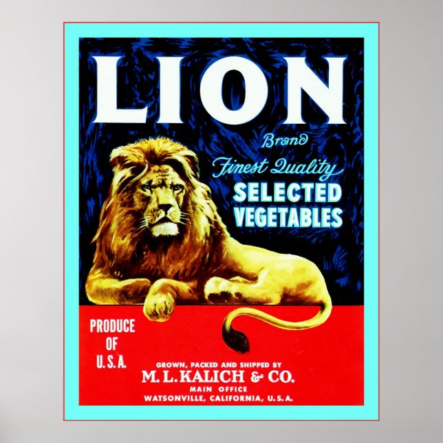 Affiche Étiquette vintage de cadence végétale (Devant)