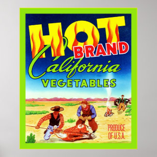 Affiche Étiquette vintage de cadence végétale