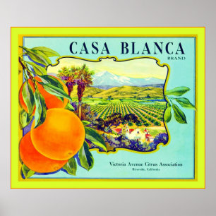 Affiche Étiquette vintage Fruit