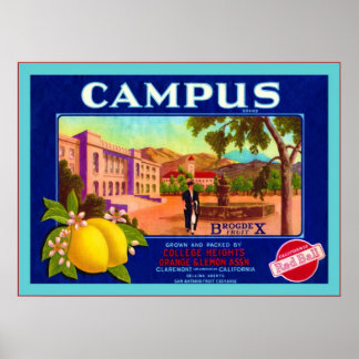 Affiche Étiquette vintage Fruit