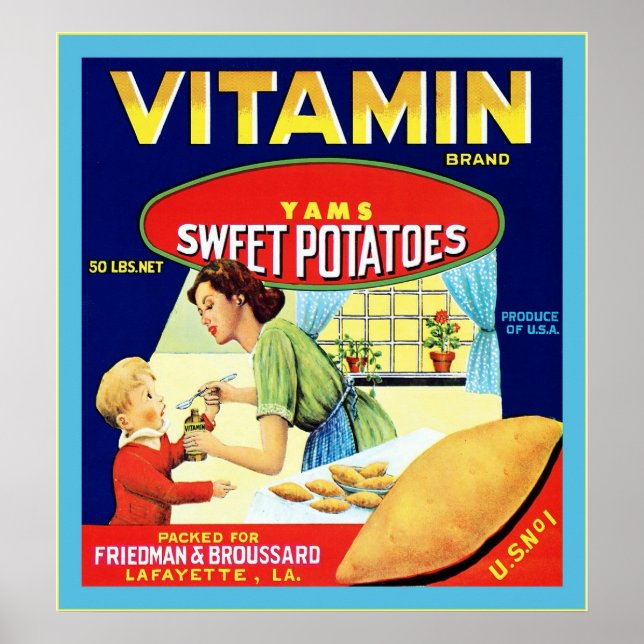 Affiche Étiquette vintage Fruit (Devant)