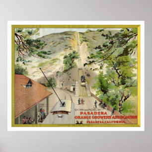 Affiche Étiquette Vintage orange