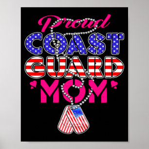 Affiche Étiquettes de chien de maman militaire fière homme