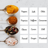 Étiquettes d'épices pour chefs cuisiniers gourmets