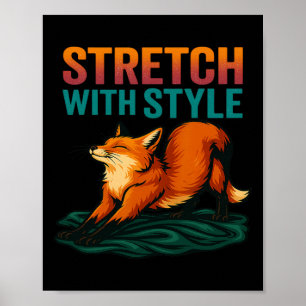 Affiche Étirement avec style Pose de yoga relaxante de ren