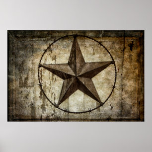AFFICHE ÉTOILE BARBED STAR DU TEXAS