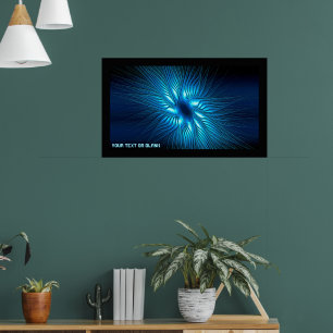 Affiche Étoile bleue sculptée