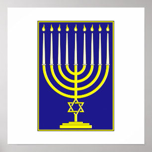 Affiche Étoile de David Menorah