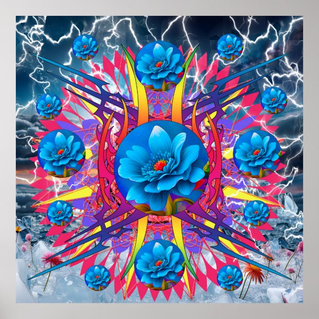 Affiche Étoile de fleurs (Devant)