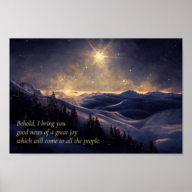 Affiche Étoile de Noël de montagne (Devant)