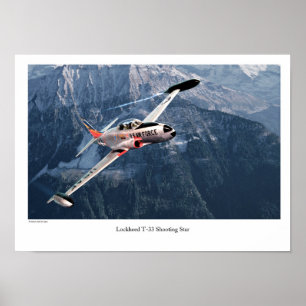 Affiche Étoile de tir Lockheed T-33