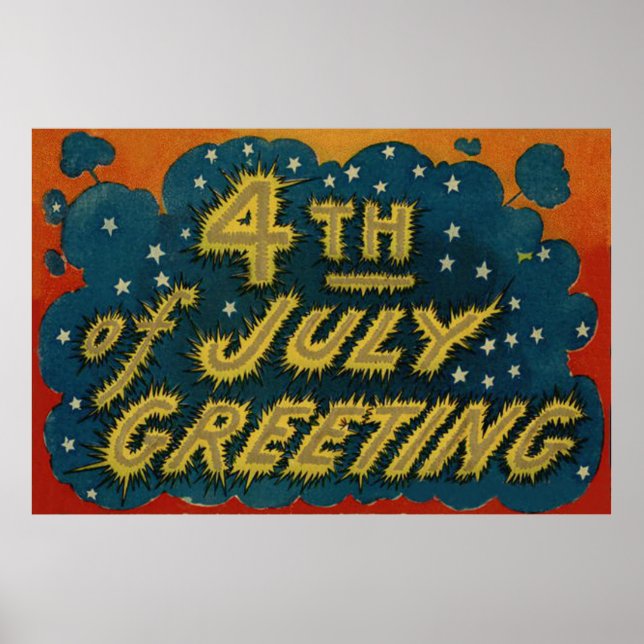 Affiche Étoile d'explosion du contrôleur de feux d'artific (Devant)