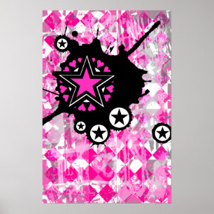 Affiche Étoile rose