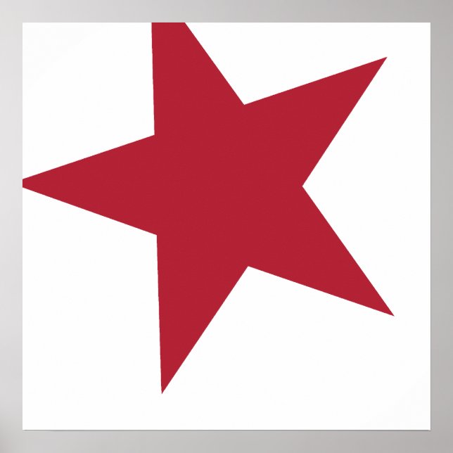 Affiche Étoile rouge et blanche (Devant)