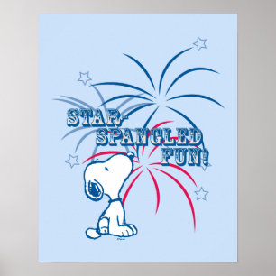 Affiche Étoile Snoopy Fun Spangé