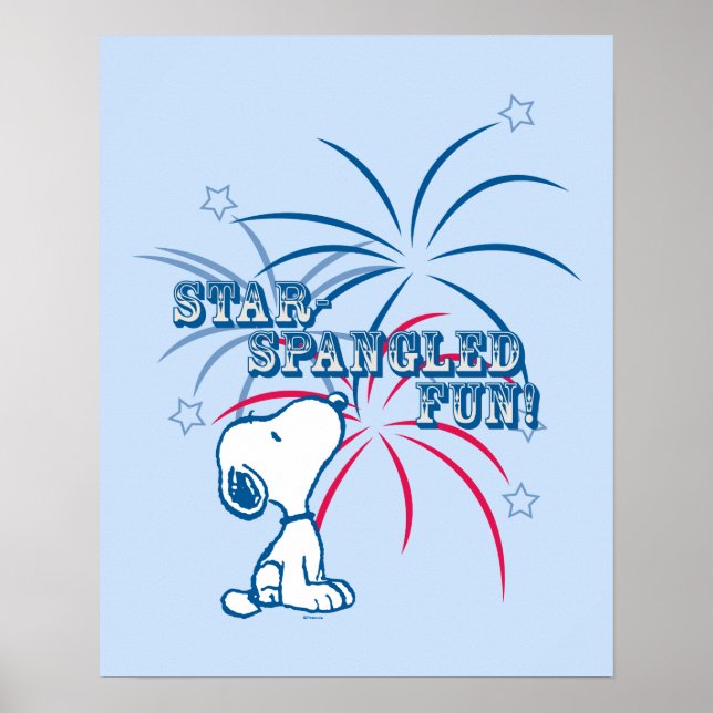 Affiche Étoile Snoopy Fun Spangé (Devant)