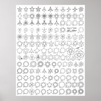 Affiche Étoiles 2 Tatouage Flash