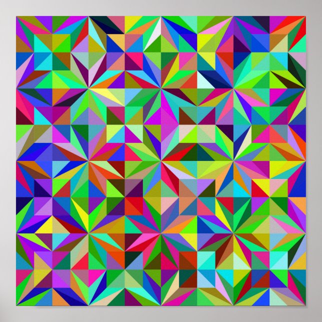 Affiche Étoiles Abstraites (Devant)