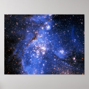 Affiche Étoiles Bleu Bleu Embrionique
