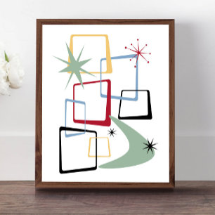 Affiche Étoiles Carrés atomiques et Boomerang milieu du si