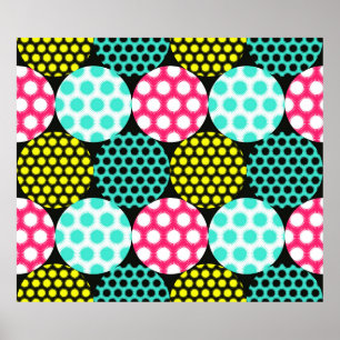 Affiche étoiles cerne un motif continu dans les pop multic