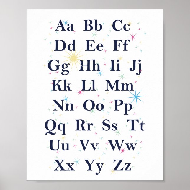 Affiche Étoiles d'alphabet (Devant)