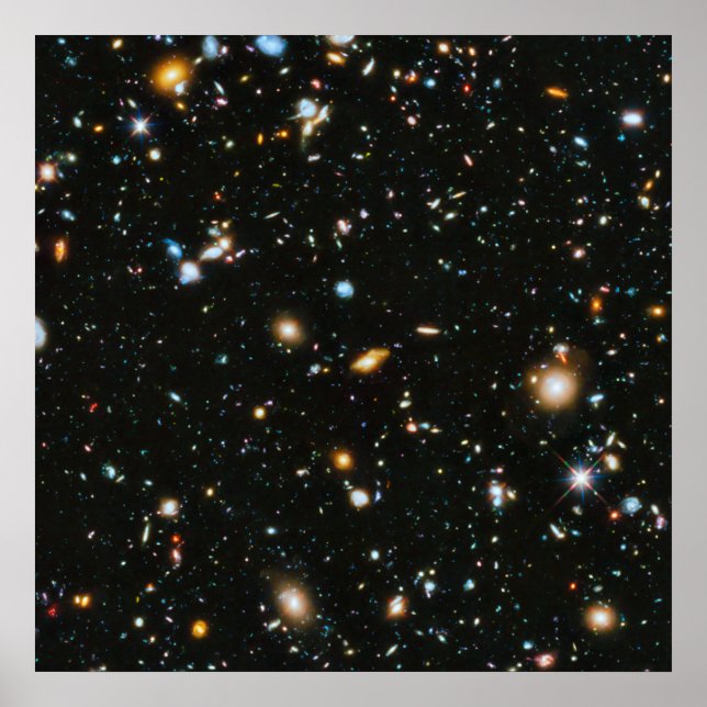 Affiche Etoiles dans l'espace - Hubble Ultra Deep Field (Devant)