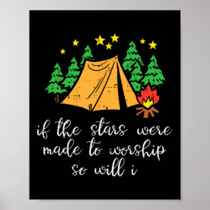 Affiche Étoiles de camping faites pour adorer les hommes c