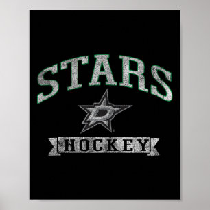 Affiche Étoiles de Dallas Vintage Hockey Dark Heather Offi