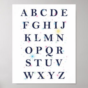 Affiche Étoiles de l'alphabet