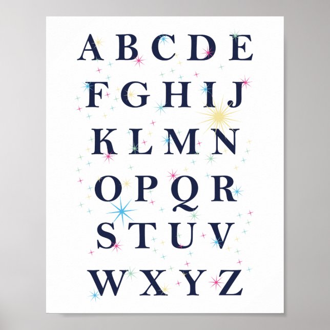 Affiche Étoiles de l'alphabet (Devant)