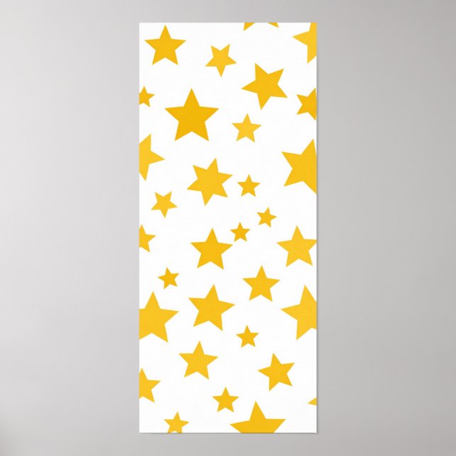 Affiche étoiles dorées sur fond blanc (Devant)