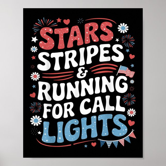 Affiche Étoiles Et Bandes Courant Pour Lumières D'appel 4è (Devant)