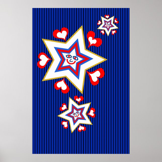 Affiche Étoiles et coeurs (Devant)