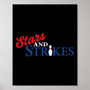 Affiche Étoiles Et Grèves Bob Bowling Team Couleur América