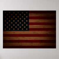 Étoiles et rayures (drapeau américain en bois vint