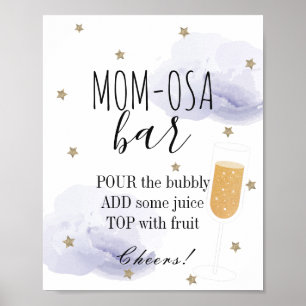 Affiche Etoiles & Lavender Clouds Baby shower Maman-osa Ba