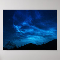 ÉTOILES LUMINEUSES DANS UN CIEL NOIR ET BLEU