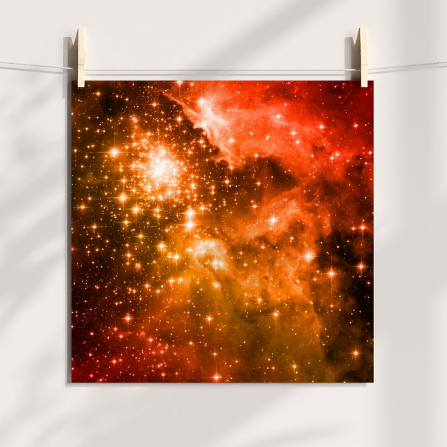 Affiche Étoiles Orange (Orange Stars Poster)