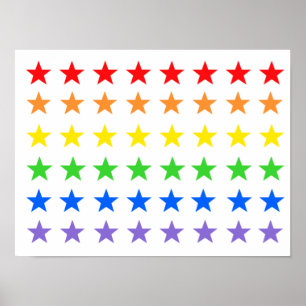 Affiche étoiles Rainbow