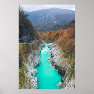 Affiche Etonnant fleuve Soča Pont Napoléon, Slovénie