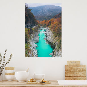 Affiche Etonnant fleuve Soča Pont Napoléon, Slovénie
