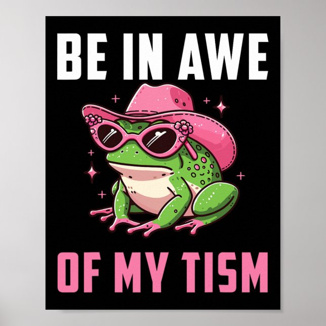Affiche Être À L'Abri De Mon Tism Retro Funny Frog Autisme (Devant)