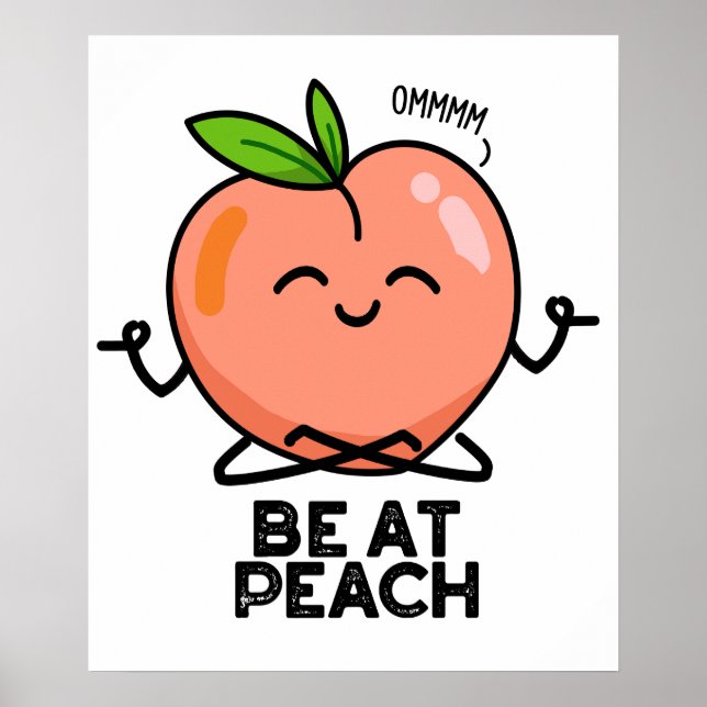 Affiche Être À Peach Funky Fruit Pun (Devant)