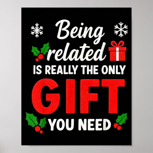 Affiche Être apparenté à moi drôle de Noël en famille Pyja (Devant)