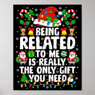 Affiche Être apparenté à moi drôle de Noël en famille Pyja
