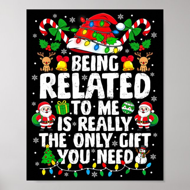 Affiche Être apparenté à moi drôle de Noël en famille Pyja (Devant)