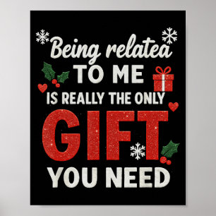 Affiche Être apparenté à moi drôle de Noël en famille Xmas